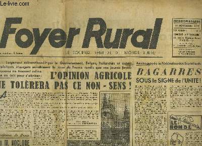 Foyer Rural N4 - 10me anne : L'Opinion agricole ne tolrera pas ce non-sens ! - Le Drame du Lait - L'eau sous pression  la maison et dans l'exploitation, le groupe lectro-pompe