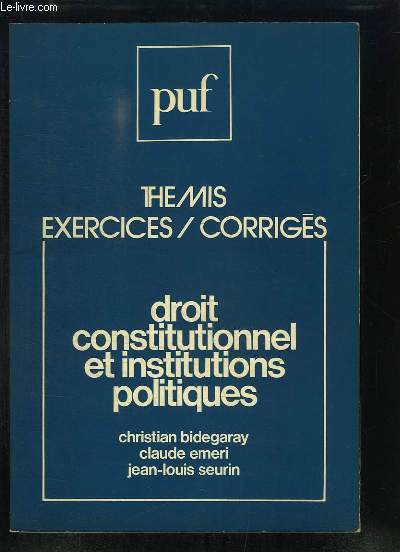 Droit Constitutionnel et Institutions Politiques