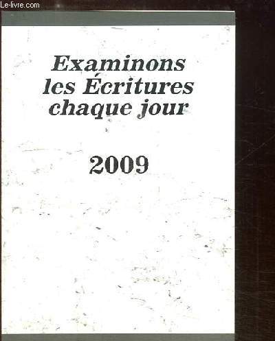 Examinons les Ecritures chaque jour, 2009