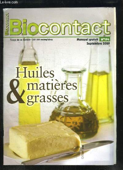 Biocontact n194 : Huiles & Matires grasses.
