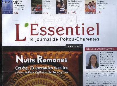L'Essentiel, journal de Poitou-Charentes - N1 : Nuits Romanes - Heuliez sauv - Couture, Venise verte ...
