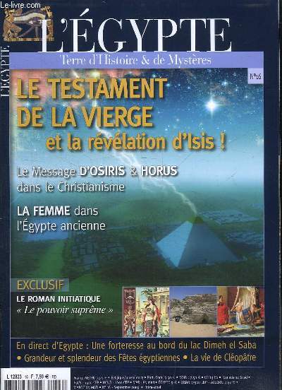 L'Egypte, Terre d'Histoire & de Mystres N16 : Le Testament de la Vierge et la rvlation d'Isis ! - Le Message d'Osiris & Horus dans le christianisme - La Femme dans l'Egypte ancienne ...