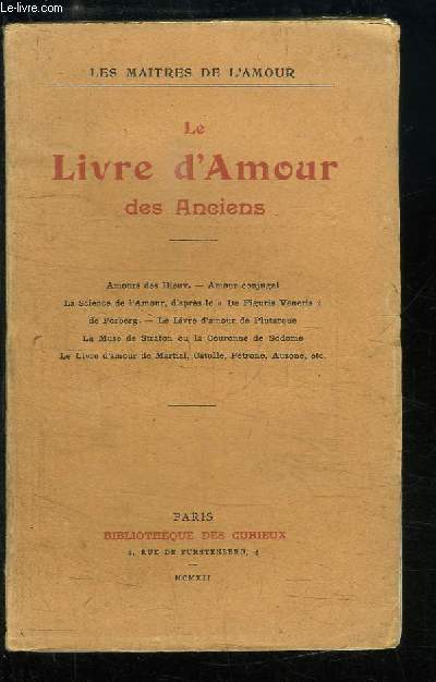 Le Livre d'Amour des Anciens