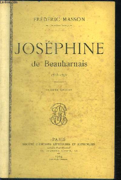 Josphine de Beauharnais (1763 - 1796)