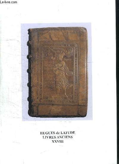 Catalogue NXXVIII, de Livres Anciens