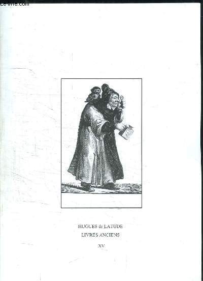 Catalogue NXV, de Livres Anciens