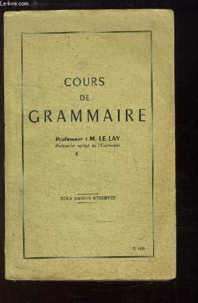 Cours de Grammaire