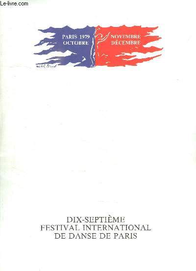 Programme du Dix-Septime Festival International de Danse de Paris.