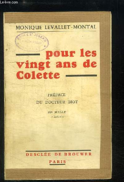 Pour les vingt ans de Colette