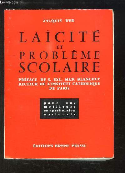 Lacit et Problme scolaire.