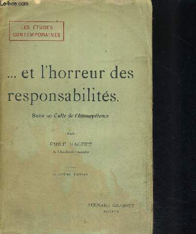 LES ETUDES CONTEMPORAINES...ET L HONNEUR DES RESPONSABILITES
