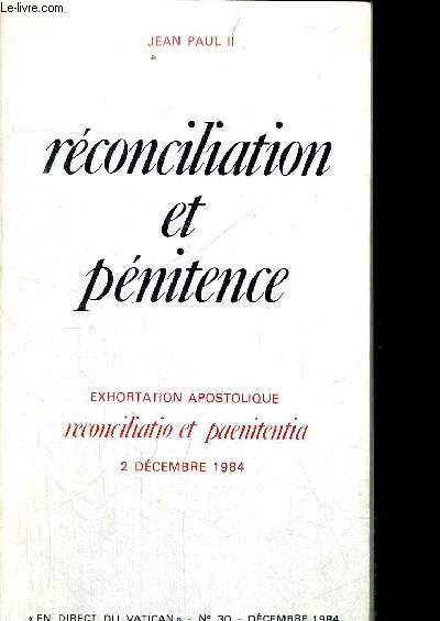 RECONCILIATION ET PENITENCE - DECEMBRE 1984 - N30