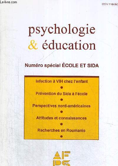 PSYCHOLOGIE & EDUCATION - N15 - NOVEMBRE DECMEBRE 1993 - NUMERO SPECIAL ECOLE ET SIDA
