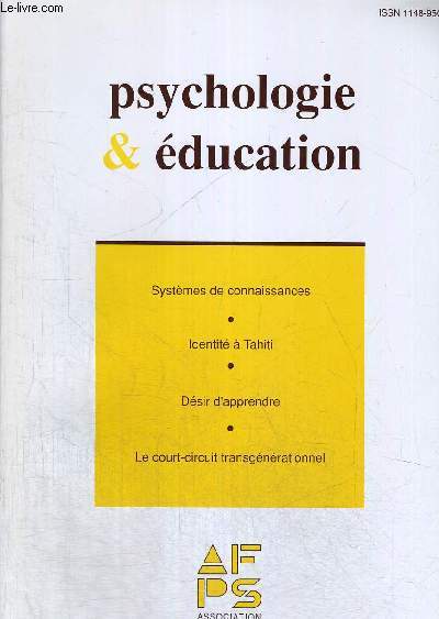 PSYCHOLOGIE & EDUCATION N 18 - SEPTEMBRE 1994