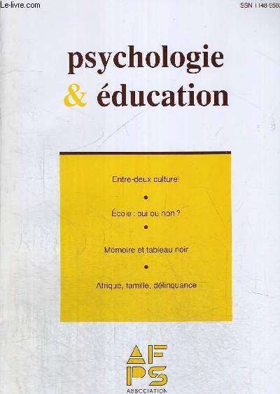 PSYCHOLOGIE & EDUCATION - N19 - DECEMBRE 1994