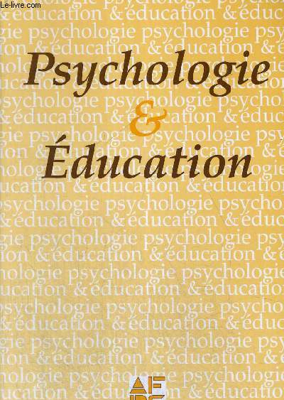 PSYCHOLOGIE & EDUCATION - N29 - JUIN 1997