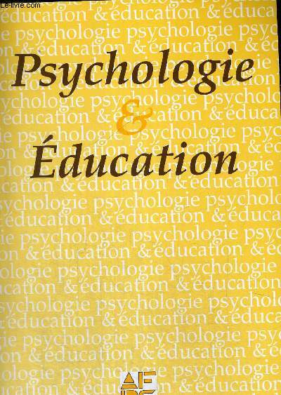PSYCHOLOGIE & EDUCATION - N 30 - SEPTEMBRE 1997