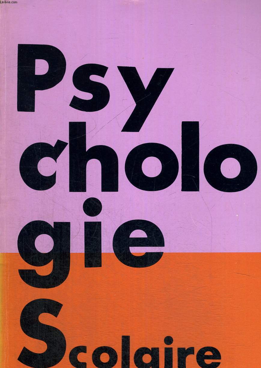 PSYCHOLOGIE SCOLAIRE N31 - 1 ER TRIMESTRE 1980