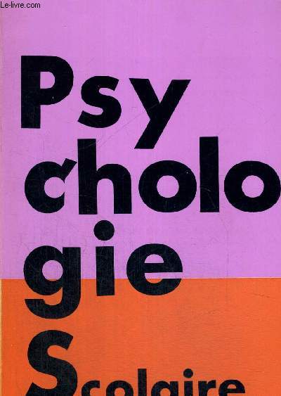 PSYCHOLOGIE SCOLAIRE N32 - 2E TRIMESTRE 1980