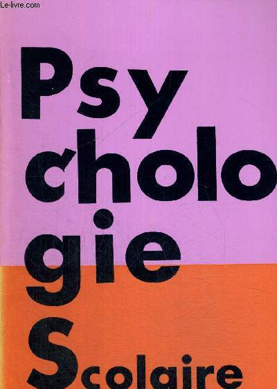 PSYCHOLOGIE SCOLAIRE - N 33 - 3 E TRIMESTRE 1980