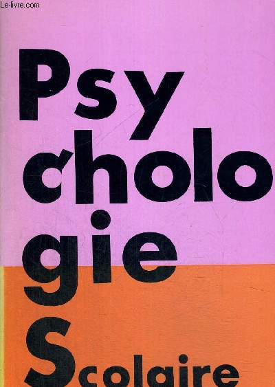 PSYCHOLOGIE SCOLAIRE N34 - 4 E TRIMESTRE 1980
