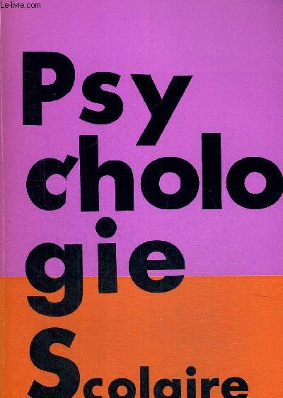 PSYCHOLOGIE SCOLAIRE N44 - 2 E TRIMESTRE 1983