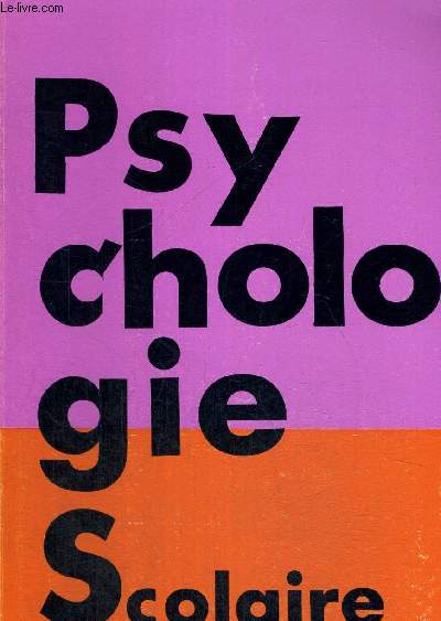 PSYCHOLOGIE SCOLAIRE N49 -3 E TRIMESTRE 1984