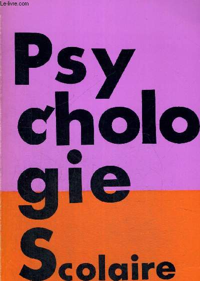 PSYCHOLOGIE SCOLAIRE N53 - 3 E TRIMESTRE 1985