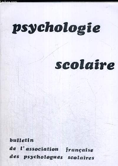 PSYCHOLOGIE SCOLAIRE N9 DECMEBRE 1972