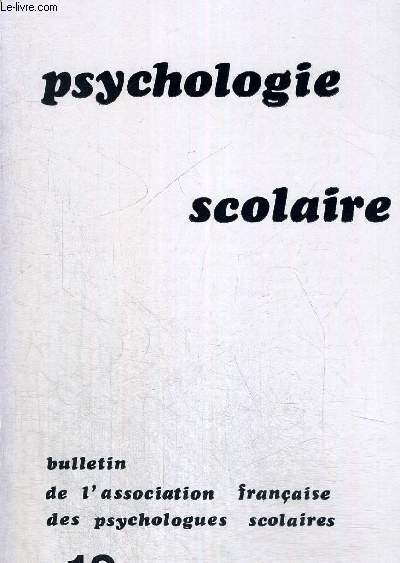 PSYCHOLOGIE SCOLAIRE N12 DECEMBRE 1974