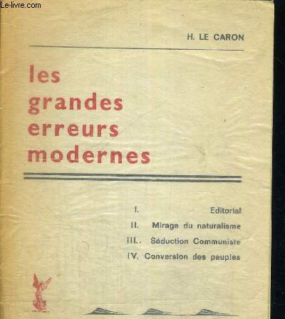 LES GRANDES ERREURS MODERNES