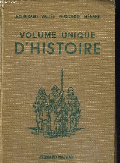 VOLUME UNIQUE D HISTOIRE DE 476 A 1945 - 2 E EDITION