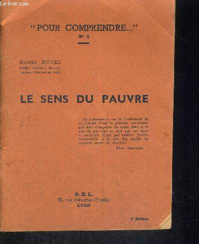 LE SENS DU PAUVRE - POUR COMPRENDRE N5