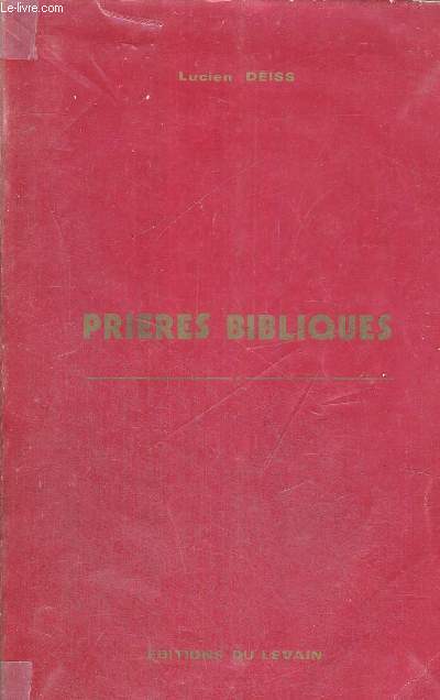PRIERES BIBLIQUES - NOUVELLE EDITION