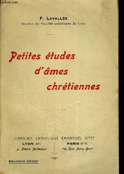 PETITES ETUDES D AMES CHRETIENNES