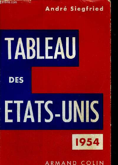 TABLEAU DES ETATS UNIS 1954