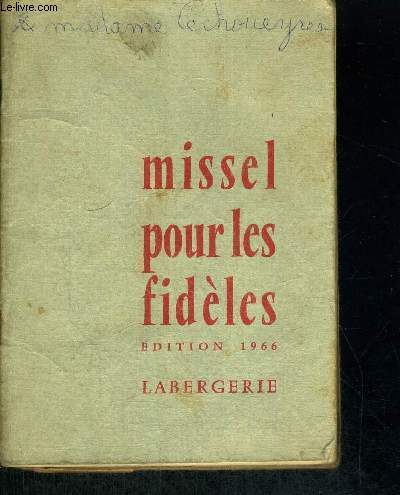 MISSEL POUR LES FIDELES - EDITION 1966