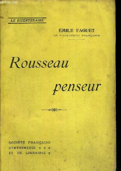 ROUSSEAU PENSEUR