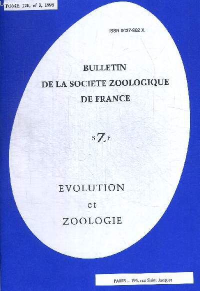 BULLETIN DE LA SOCIETE ZOOLOGIQUE DE FRANCE. EVOLUTION ET ZOOLOGIE. TOME 120 N3. 1995. ACTES DE LA TABLE RONDE DU 15 MARS 1994 CONNAISSANCE ACTUELLES SUR LES MECANISMES DE LA COMMUNICATION OLFACTIVE CHEZ L ANIMAL