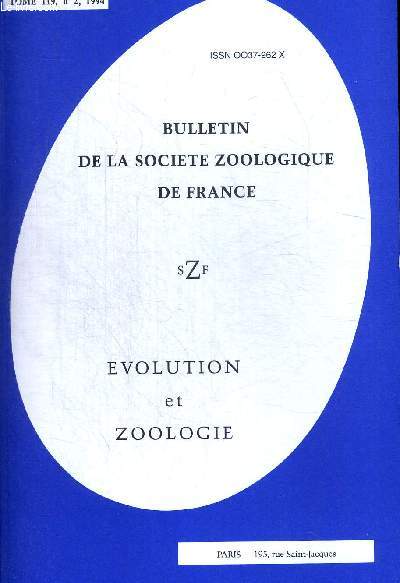 BULLETIN DE LA SOCIETE ZOOLOGIQUE DE FRANCE. EVOLUTION ET ZOOLOGIE. TOME 119 N2. 1994. L OEUVRE MULTIFORME DE KARL ERSNT VON BAER (1792-1876) PIONNIER DE L EMBRYOLOGIE COMPAREE ET CRITIQUE DE CHARLES DARWIN