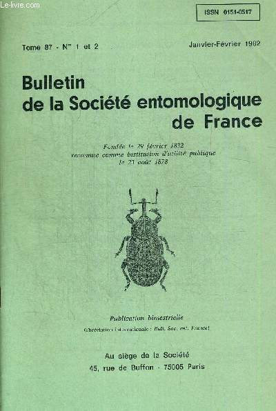 BULLETIN DE LA SOCIETE ENTOMOLOGIQUE DE FRANCE N1 ET 2. TOME 87. JANVIER FEVRIER 1982. PIERRE F. VARIATION SPECIFIQUE DES PIMELIA DU GROUPE D INTERSTITIALIS DANS LE NORD DE L AFRIQUE ET AU SAHARA AVE DESCRIPTION DE NOUVEAUX TAXA