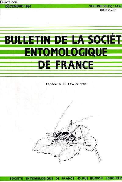 VOLUME 96 . N5.DECEMBRE 1991. BULLETIN DE LA SOCIETE ENTOMOLOGIQUE DE FRANCE. 2 NOUVELLES ESPECES EUROPEENNES DE SUPERODONTELLA STACH (COLLEMBOLA ODONTELLIDAE) / L IDENTITE DE DROSOPHILA (SOPHOPHORA) VULCANA GRABER (DIPTERA DROSOPHILIDAE)