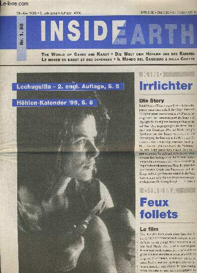 INSIDEARTH. THE WORLD OF CAVES AND KARST. DIE WELT DER HOHLEN UND DES KARSTES. LE MONDE DU KARST ET DES CAVERNES. N1.98. OUVRAGE EN ALLEMAND ET EN FRANCAIS