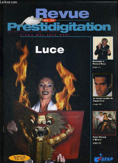 REVUE DE LA PRESTIDIGITATION- N523 - MAI - JUIN 2001 - LUCE