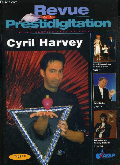 REVUE DE LA PRESTIDIGITATION- N527 - JANVIER-FEVRIER 2002 - CYRIL HARVEY