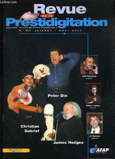 REVUE DE LA PRESTIDIGITATION- N 530 JUILLET - AOUT 2002 - PETER DIN - CHRISTIAN GABRIEL - JAMES HODGES