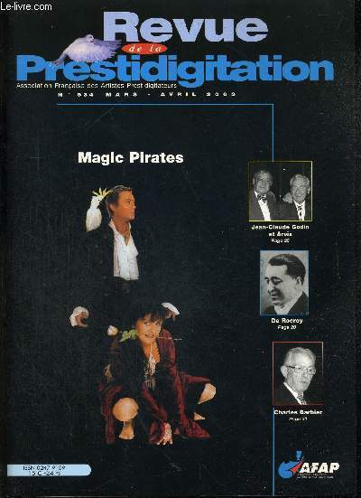 REVUE DE LA PRESTIDIGITATION- N 534 - MARS - AVRIL 2003 - MAGIC PIRATES