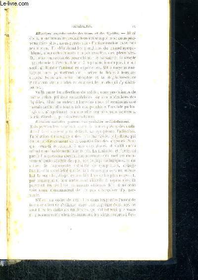 LECONS DE PATHOLOGIE EXPERIMENTALE - DU SANG ET DES ANEMIES