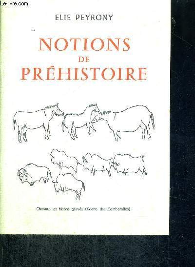 NOTIONS DE PREHISTOIRE