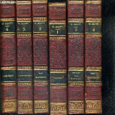 OEUVRES DE WALTER SCOTT - 24 VOLUMES - TOMES 1 A 6 - TOMES 8 A 14 - TOMES 16 A 21 - TOMES 23 A 25 - TOMES 29 ET 30